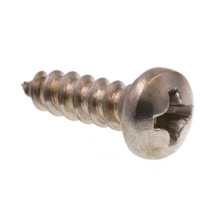 Prime-Line Sheet Metal Screw, #6 x 1/2 in, Plain Stainless Steel Pan Head Phillips Drive, 100 PK 9019225